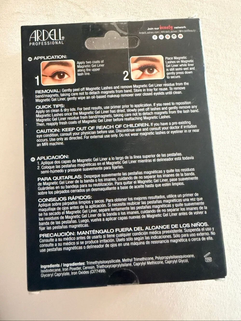 Ardell Magnetic Liner & Lash Kit Wispies Black Gel Eyeliner New